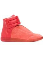 Maison Margiela Future Hi-top Sneakers, Men's, Size: 41, Red, Leather/suede