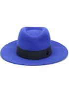 Maison Michel Rabbit Felt Hat, Women's, Size: Large, Blue, Viscose/rabbit Felt
