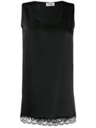 Liu Jo Lace Hem Top - Black