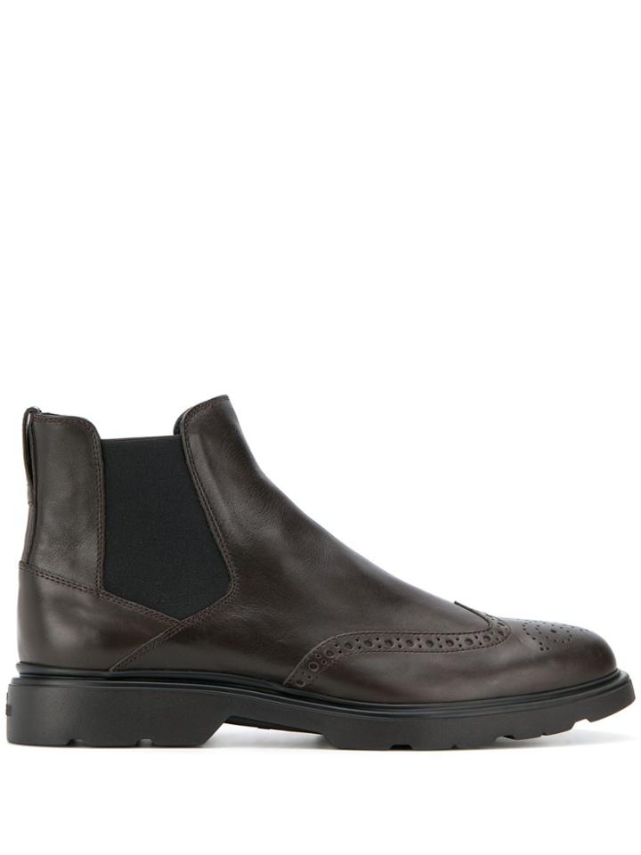 Hogan Route Chelsea Boots - Brown