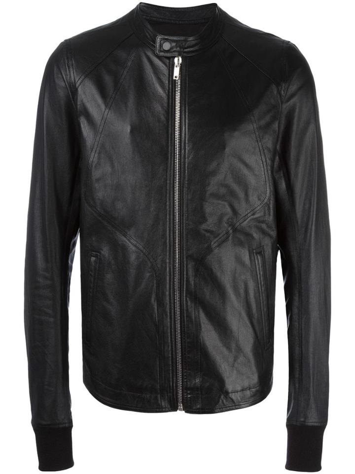 Rick Owens Band Collar Jacket - Black