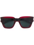 Saint Laurent Eyewear Square Frame Sunglasses - Red