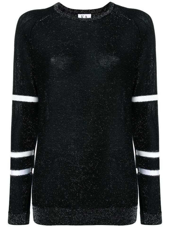 Zoe Karssen Round Neck Jumper, Women's, Size: Medium, Black, Viscose/polyester/polyamide/metallic Fibre
