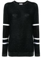 Zoe Karssen Round Neck Jumper, Women's, Size: Medium, Black, Viscose/polyester/polyamide/metallic Fibre
