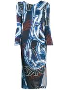 Pinko Chain Print Dress - Blue