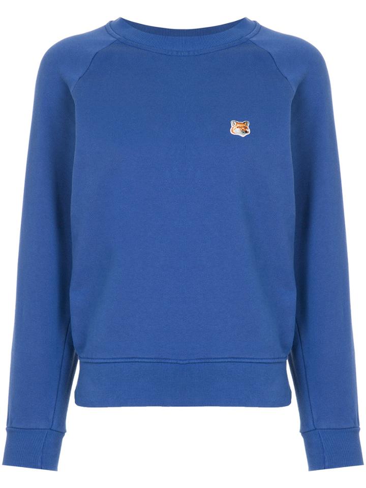 Maison Kitsuné Logo Patch Sweatshirt - Blue