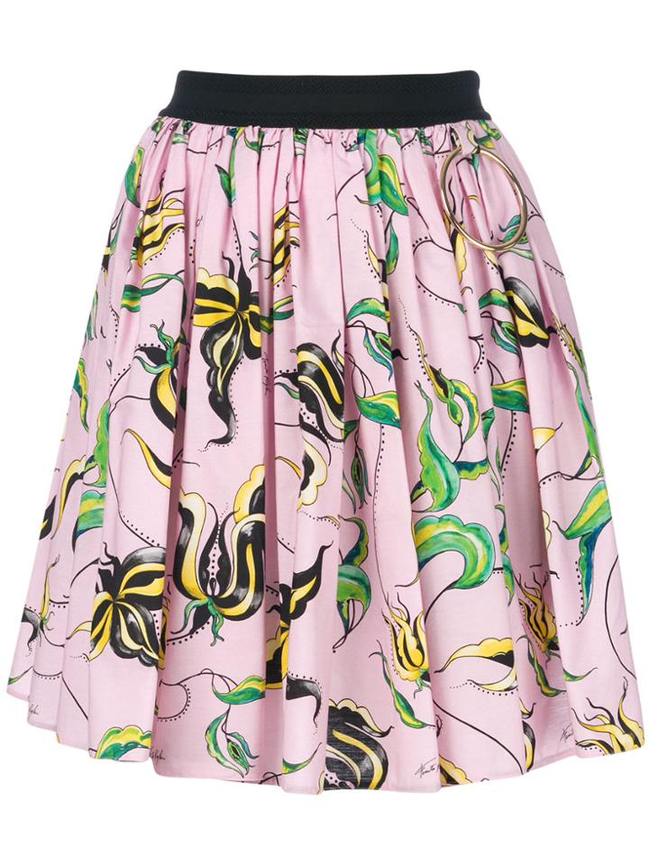 Fausto Puglisi Printed Mini Skirt - Pink & Purple