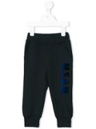 Msgm Kids - Dégradé Logo Print Track Pants - Kids - Cotton - 18 Mth, Blue