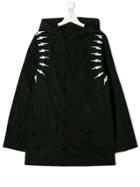 Neil Barrett Kids Teen Lightning Rain Jacket - Black