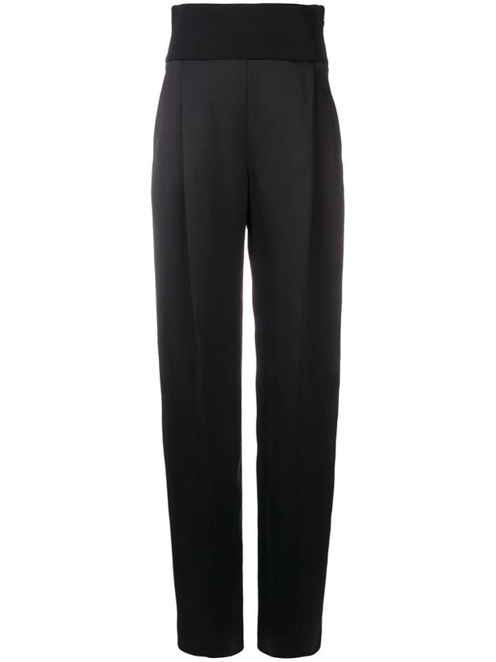 Giorgio Armani Satin Trousers - Black