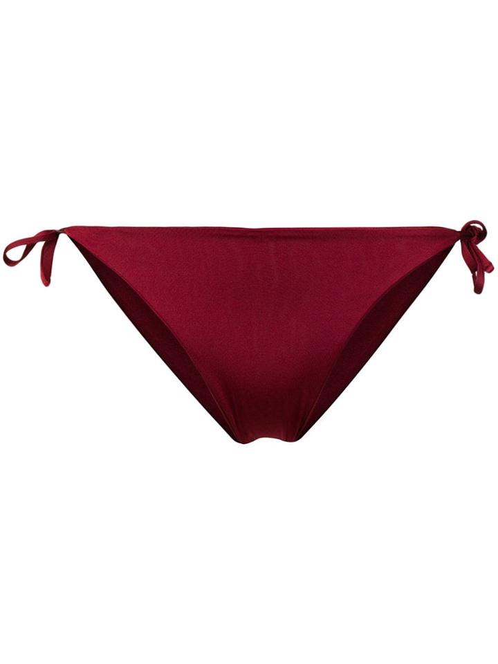 Fisico Lace-up Bikini Bottoms - Red