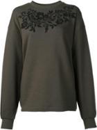 P.a.r.o.s.h. Floral Embroidered Sweatshirt - Green