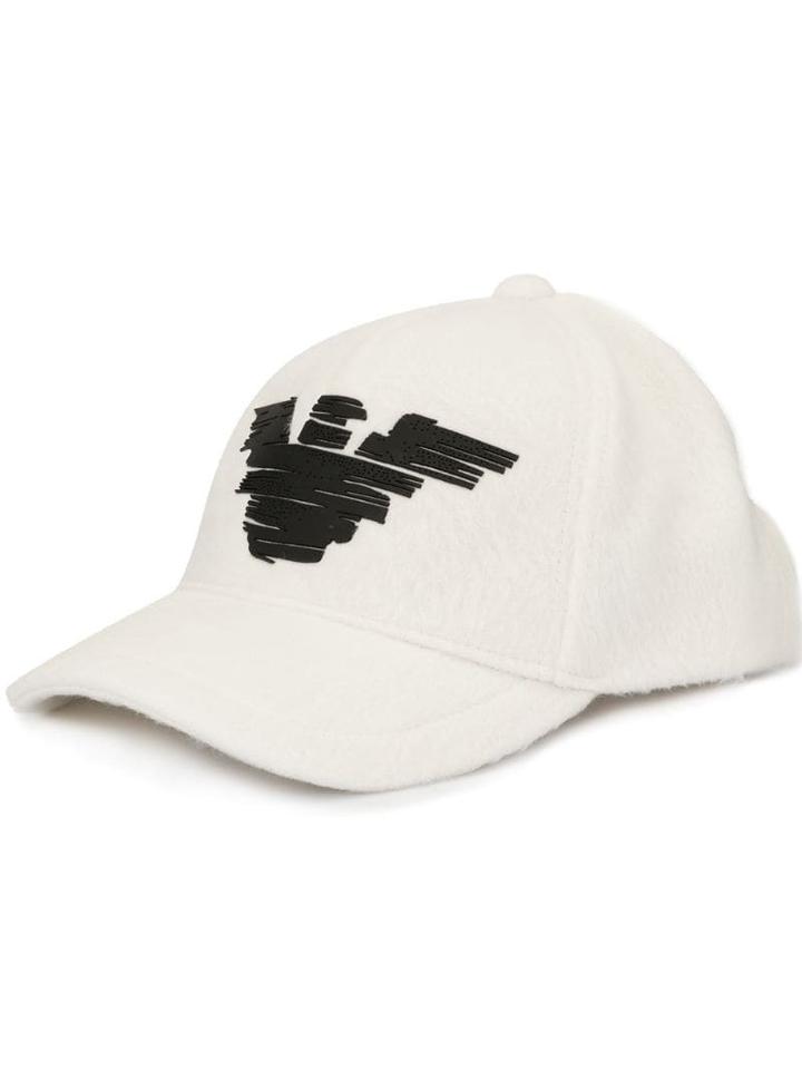 Emporio Armani Eagle Logo Cap - White