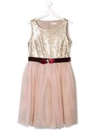 Monnalisa Sequin And Tulle Party Dress - Pink