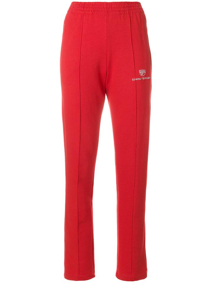 Chiara Ferragni Logo Track Trousers - Red