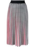 Marco Bologna - Printed Plisse Skirt - Women - Polyester - 44, Black, Polyester