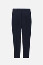 Ami Alexandre Mattiussi Carrot Fit Trousers, Men's, Size: 46, Blue, Wool
