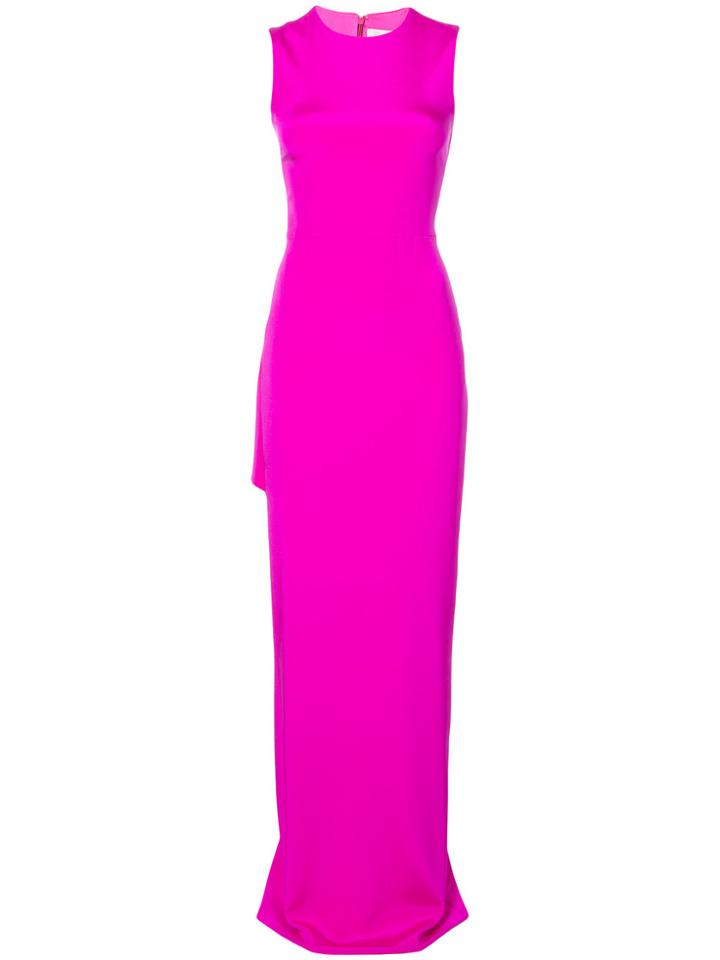 Christian Siriano Sleeveless Flared Dress - Pink & Purple