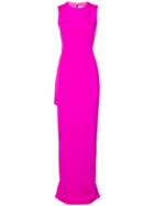 Christian Siriano Sleeveless Flared Dress - Pink & Purple