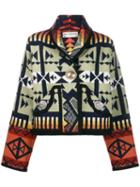 Jessie Western Pendleton Cropped Bolero - Green