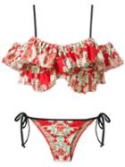 Adriana Degreas - Printed Bikini Set - Women - Polyamide/spandex/elastane - M, Orange, Polyamide/spandex/elastane