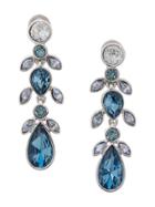 Givenchy Vintage Crystal Drop Earrings - Metallic
