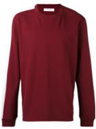 Futur - Side Stripes Sweatshirt - Men - Cotton - L, Red, Cotton