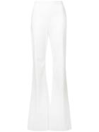 Christian Siriano Pinstriped Flared Trousers - White