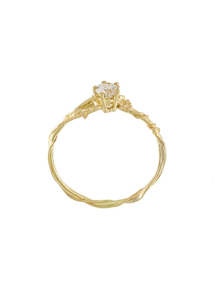 Alex Monroe 'rosa Alba Diamond' Ring - Yellow & Orange