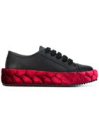 Marco De Vincenzo Braided Lace-up Sneakers - Black