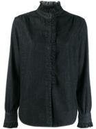 Dondup Relaxed-fit Ruffle Shirt - Black