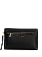 Michael Michael Kors Jet Set Logo Plaque Clutch Bag - Black