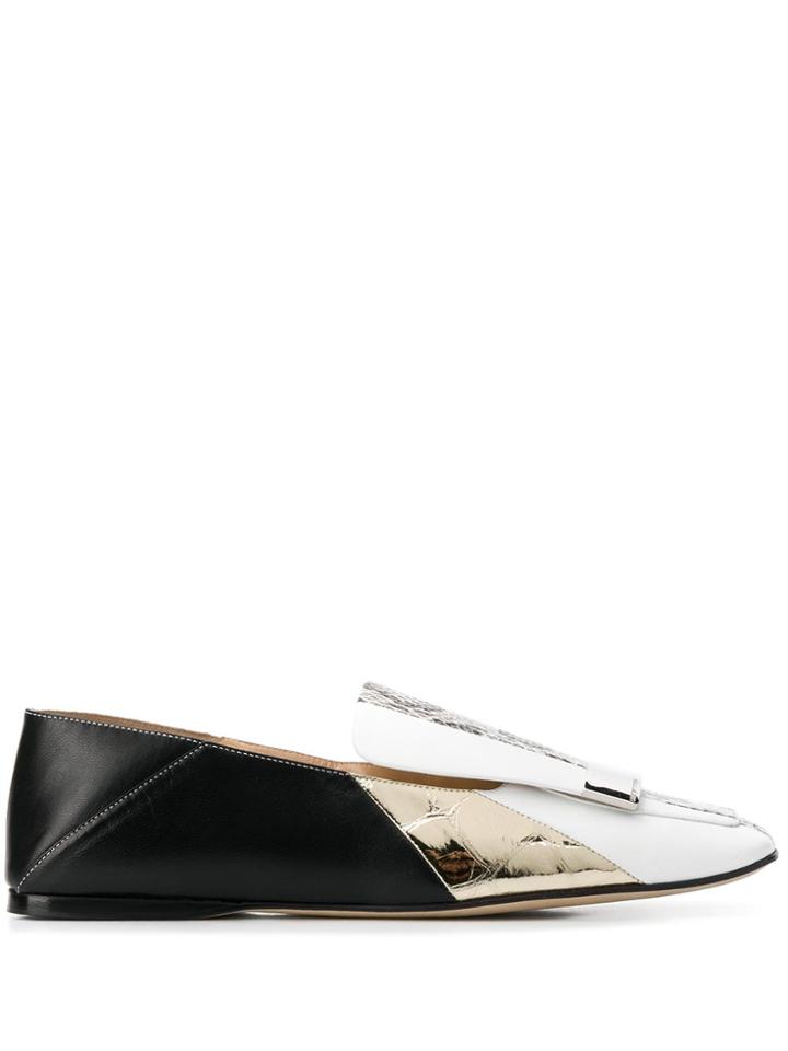 Sergio Rossi Snake Detail Loafers - White