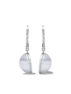 Tasaki 18kt White Gold Sliced Diamond And Pearl Earrings