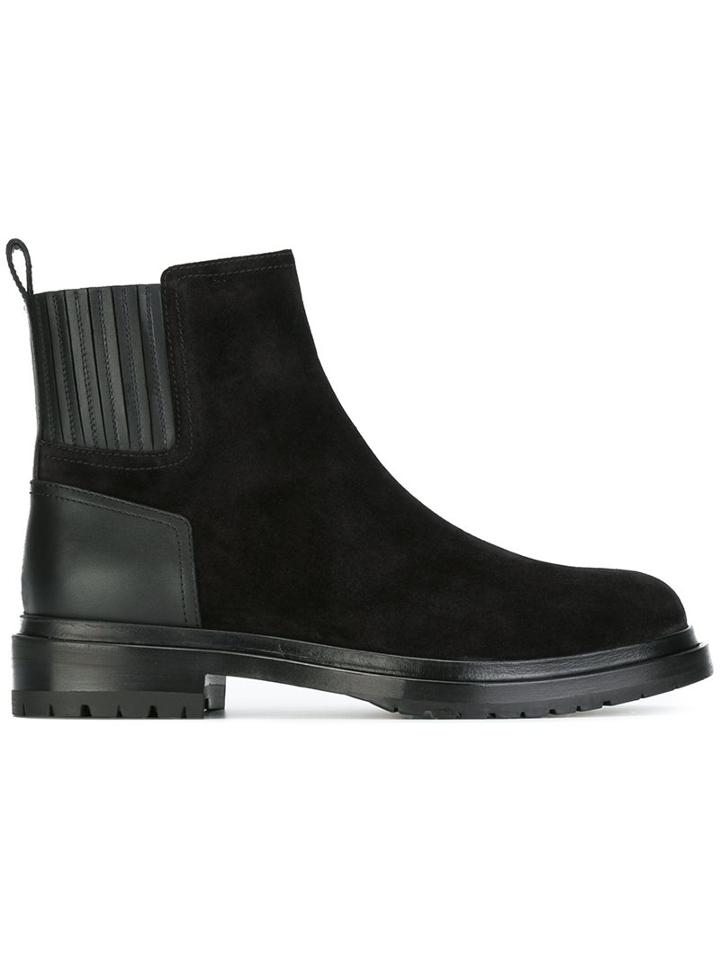 Sergio Rossi Contrast Panel Ankle Boots
