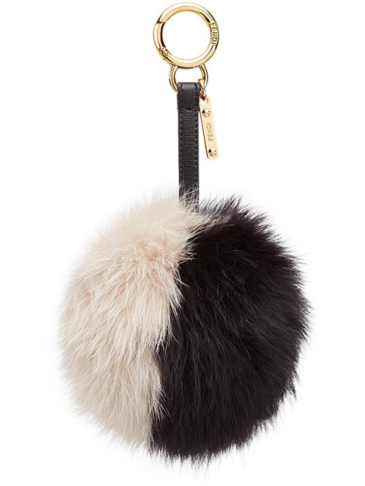 Fendi Pompom Bag Charm - Black