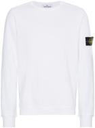 Stone Island Crew Neck Logo Sweater - White