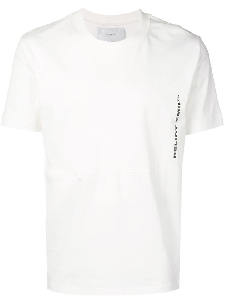 Heliot Emil Logo Print Crew Neck T-shirt - White