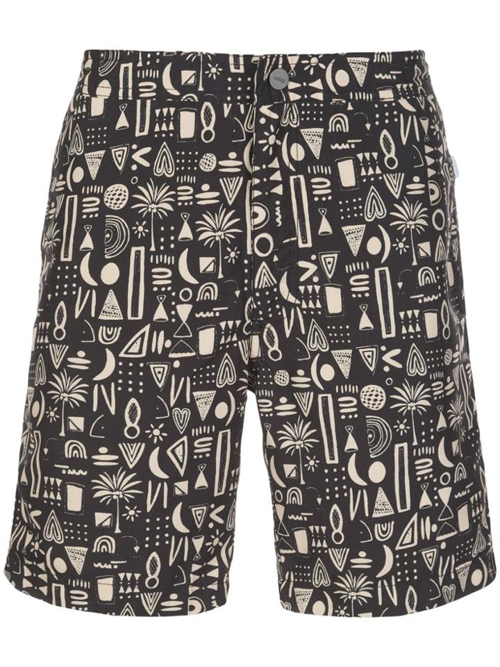 Onia Onia Ms4992 Tribal Geo Synthetic->polyester - Black