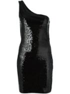 Saint Laurent Sequin Embellished Mini Dress, Women's, Size: Small, Black, Polyamide/spandex/elastane/viscose/polyester