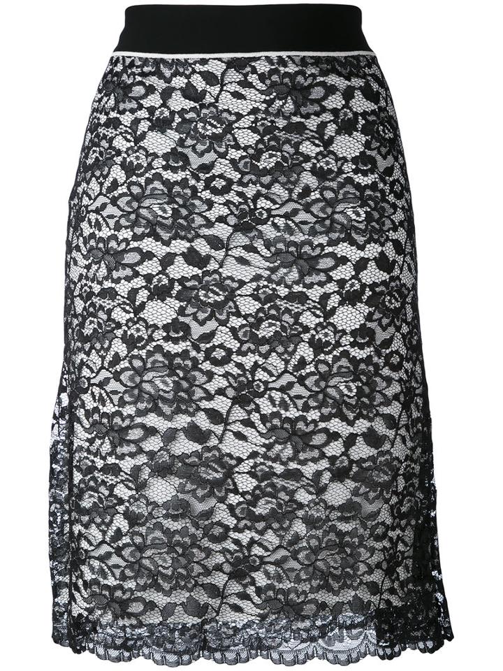 Paco Rabanne - Lace Layered Skirt - Women - Nylon/polyester/viscose - 38, Black, Nylon/polyester/viscose