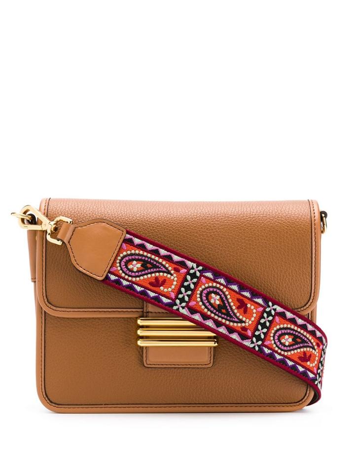 Etro Paisley Strap Shoulder Bag - Brown