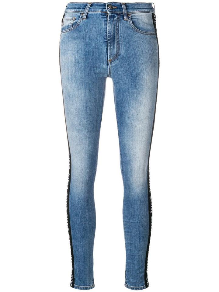 Marcelo Burlon County Of Milan Vintage-wash Skinny Jeans - Blue