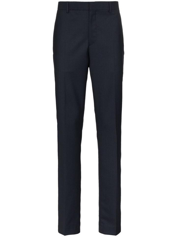 Calvin Klein 205w39nyc Navy Wide Leg Side Strip Trousers - Blue