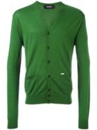 Dsquared2 Button Up Cardigan, Men's, Size: Xl, Green, Wool