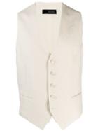 Tagliatore Brian Single-breasted Waistcoat - White