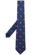 Gucci Tiger Embroidered Tie - Blue