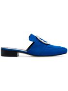 Dorateymur Pet Crystal Embellished Flat Loafers - Blue