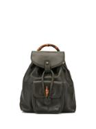 Gucci Pre-owned Bamboo Line Drawstring Backpack - Brown