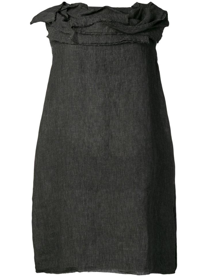 Stefano Mortari Ruffled Neck Dress - Black